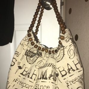 Bahamas own Handmade wood beaded tote